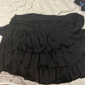 Black ruffle skirt